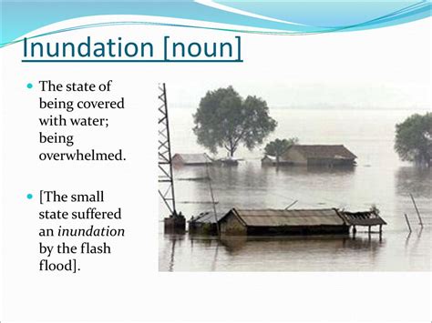 inundation noun .